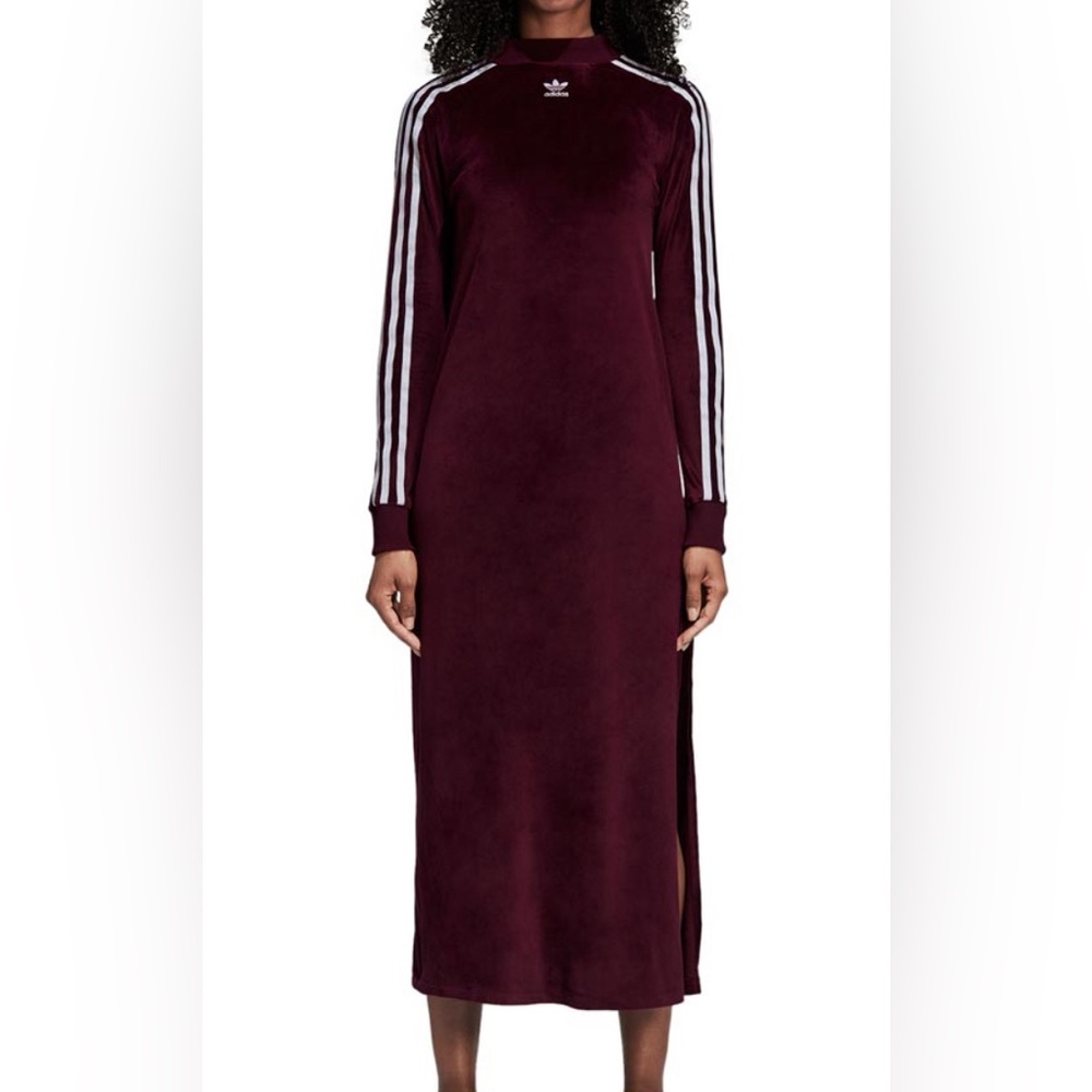 ADIDAS TREFOIL DRESS MAROON